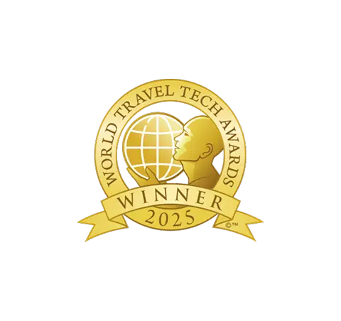 World travel technology winner badge
