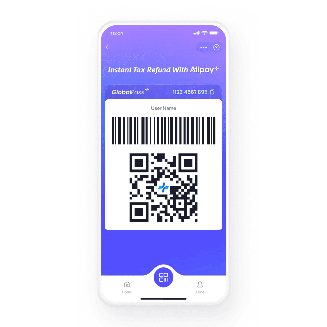 Present tax refund code for scanning