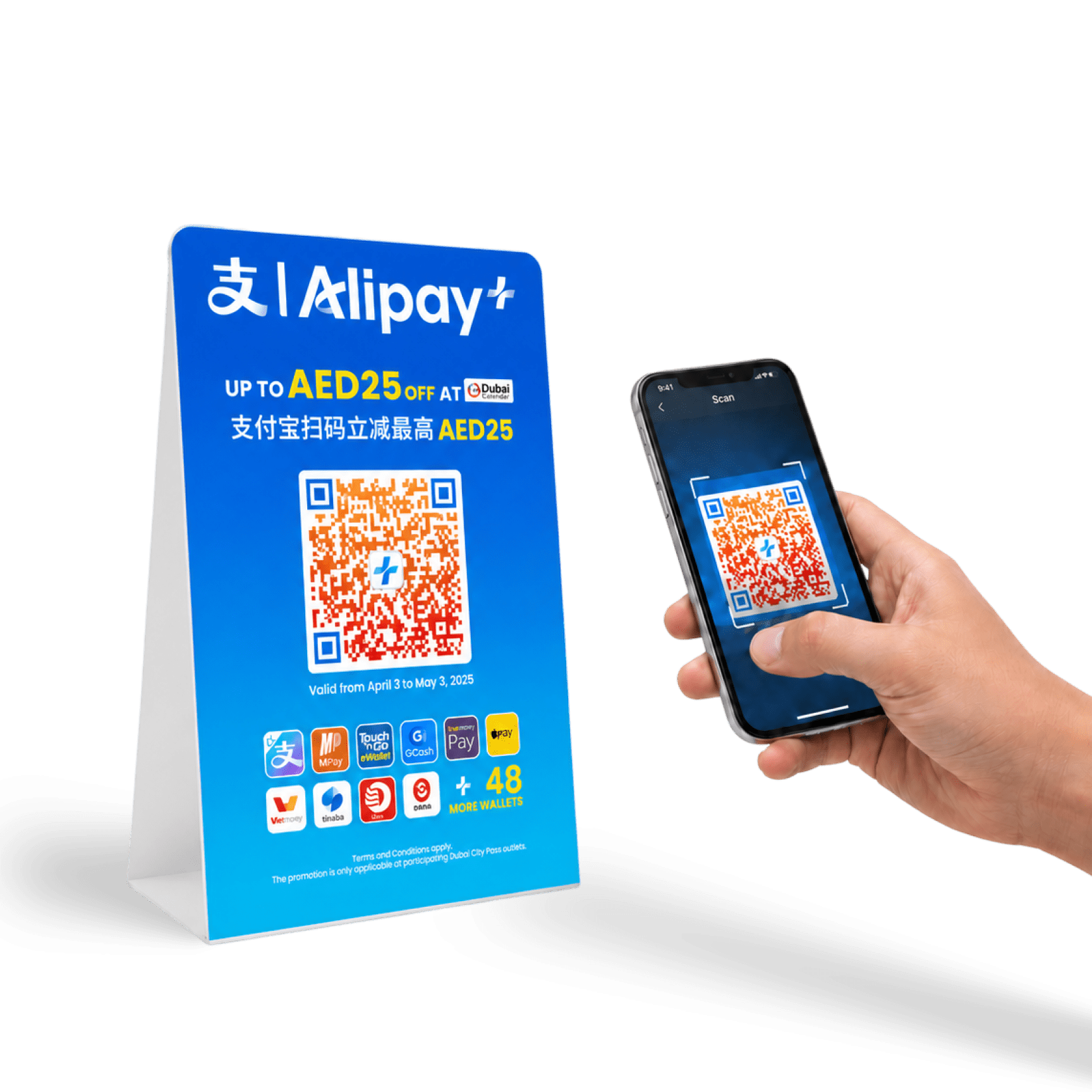 Scan the standee