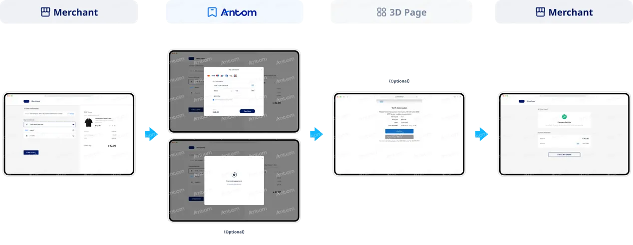Discover SDK integration first-time payment process through web