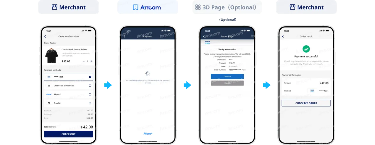 Discover non-PCI qualified subsequent payment process through app