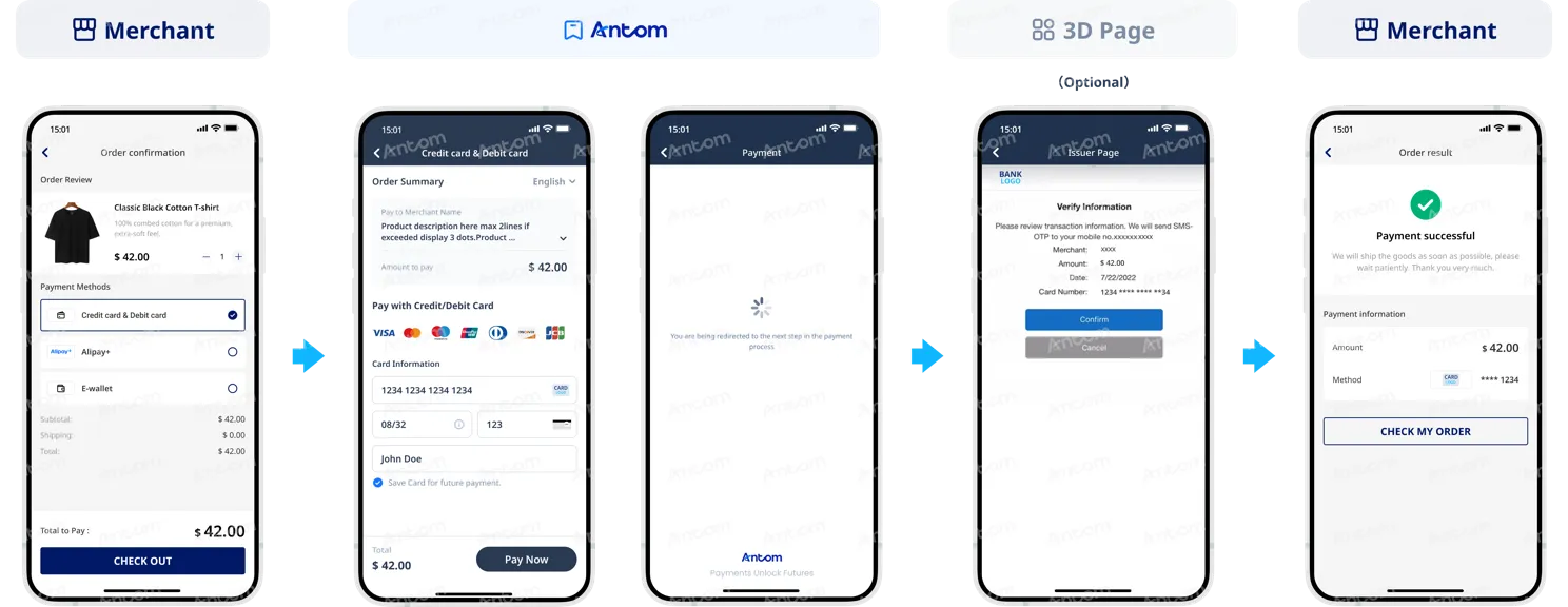 JBC Non-PCI qualified First-time payment process through app