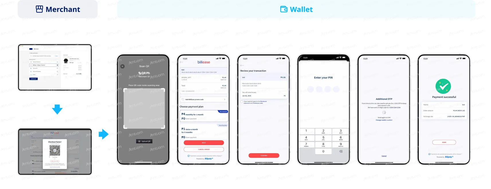 BillEase web QRcode payment route