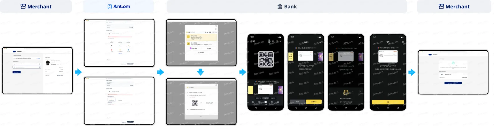 Issuer-authenticated payment through web with bank list provided by Antom
