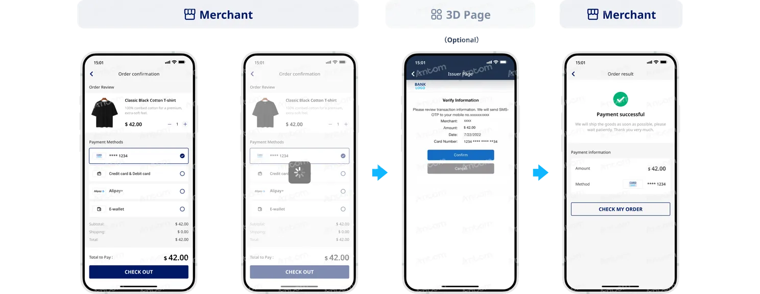 JCB PCI qualified subsequent payments process through app