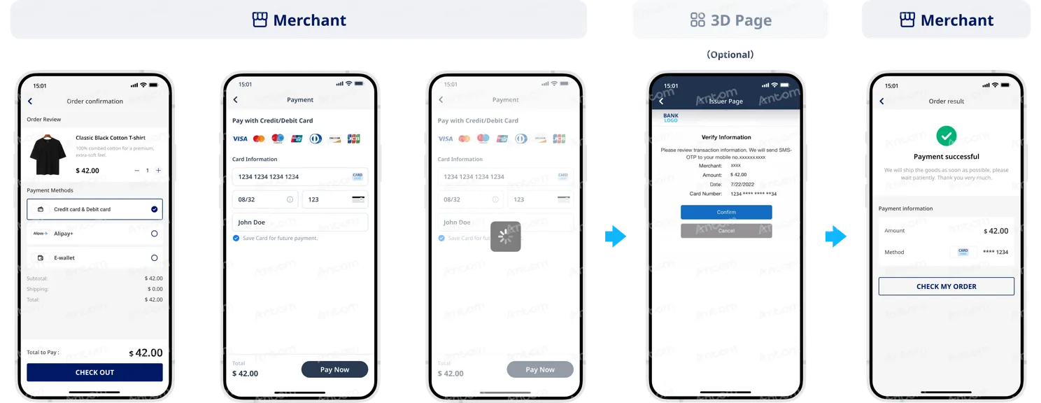JCB PCI qualified First-time payment process through App