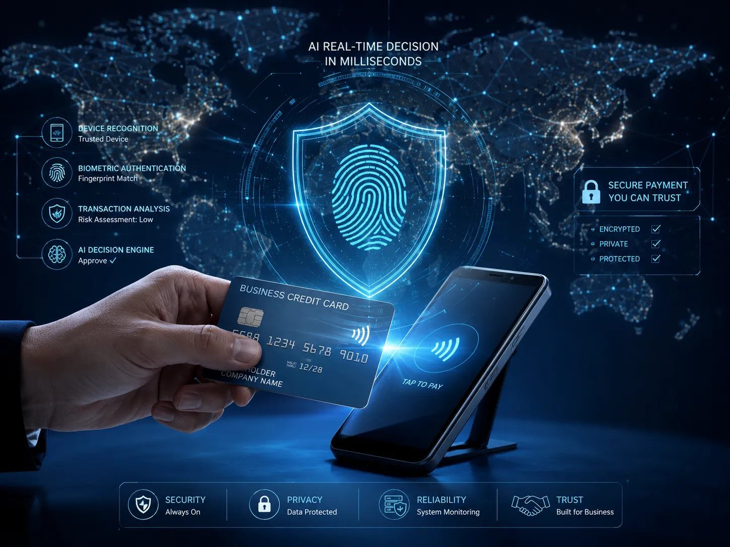 Secure global payment network and fraud prevention