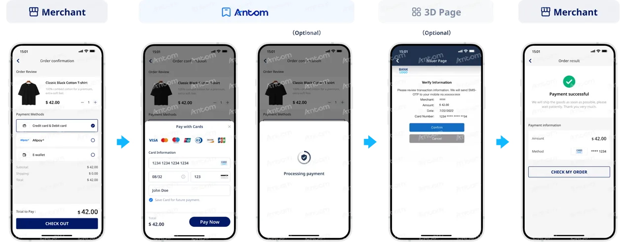 Discover SDK integration first-time payment process through app