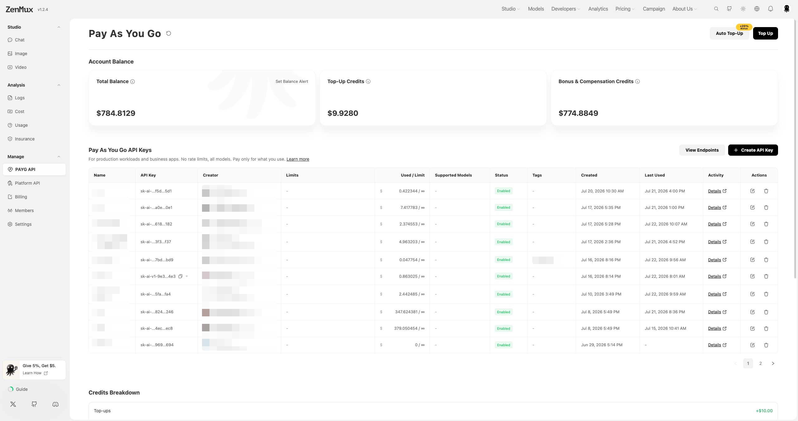 管理组织 API Key