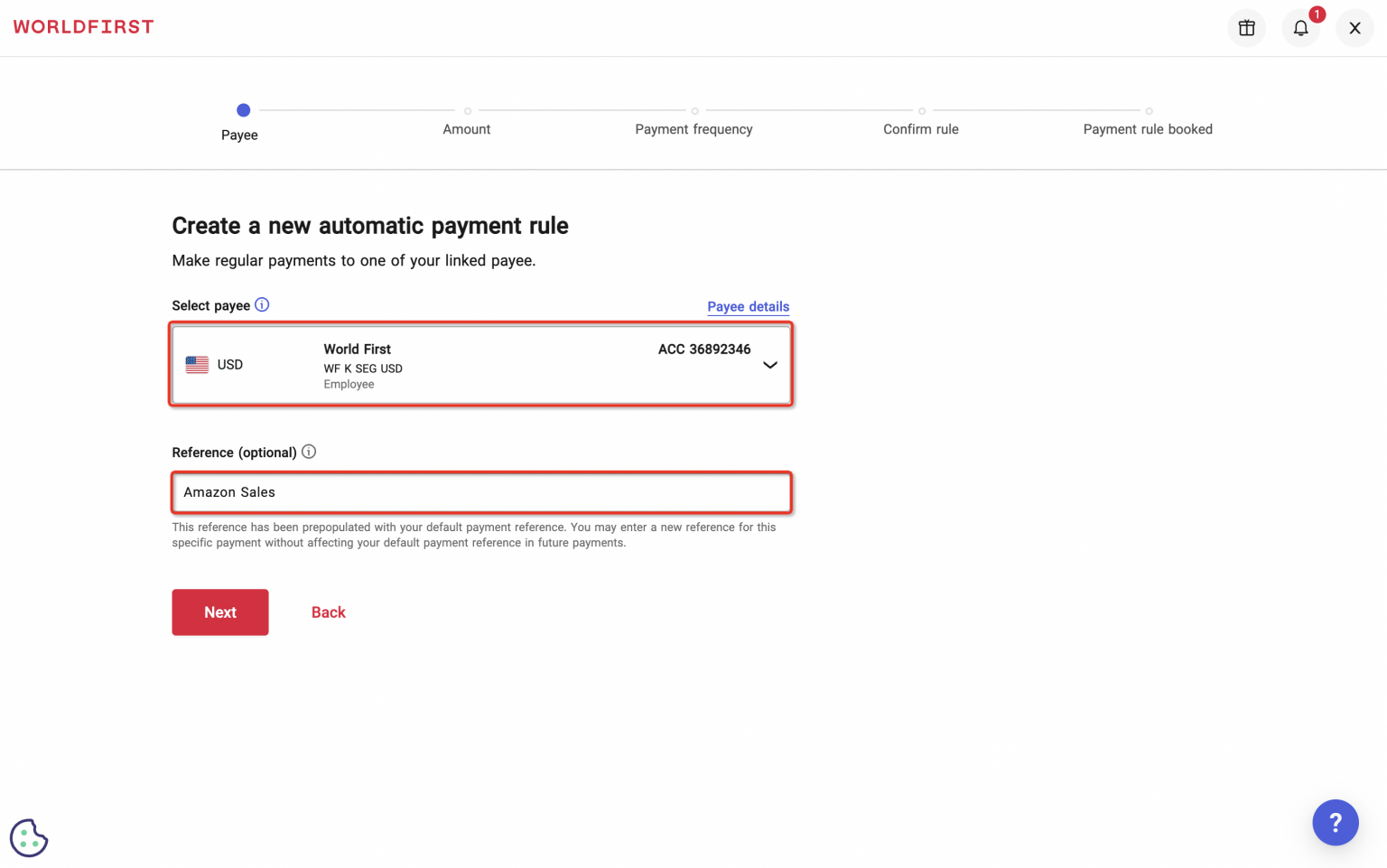 How to set up automatic transfers for recurring payments
